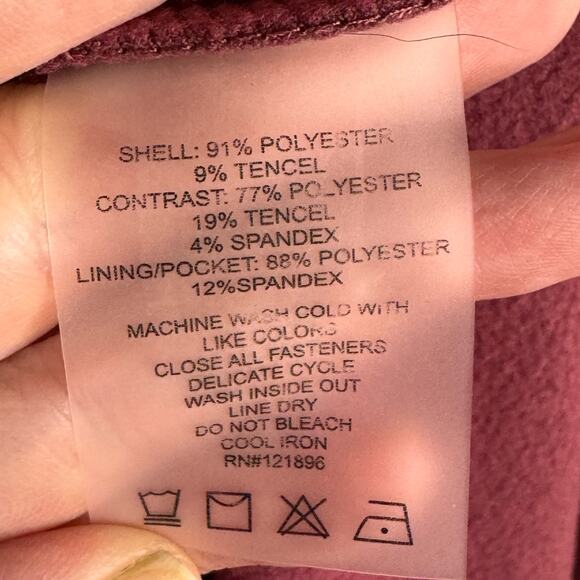 TITLE NINE Warmup Sweatshirt Dress Womens L Pink Fleece Loungewear Activewear - Picture 11 of 14